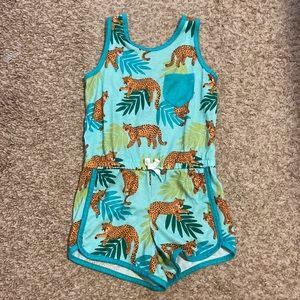 🎉5 for $25🎉 Cat and Jack blue Cheetah jungle romper